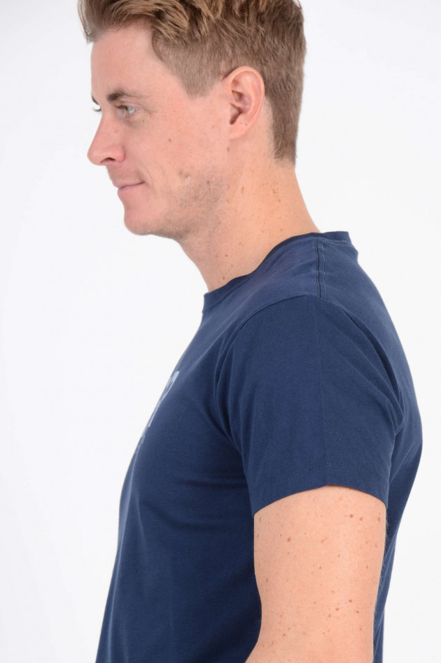 Hackett London T-Shirt mit Schriftzug in Navy