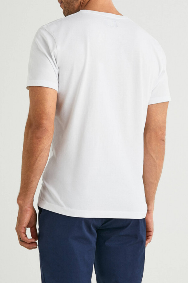 Hackett London T-Shirt aus Baumwolle in Weiß