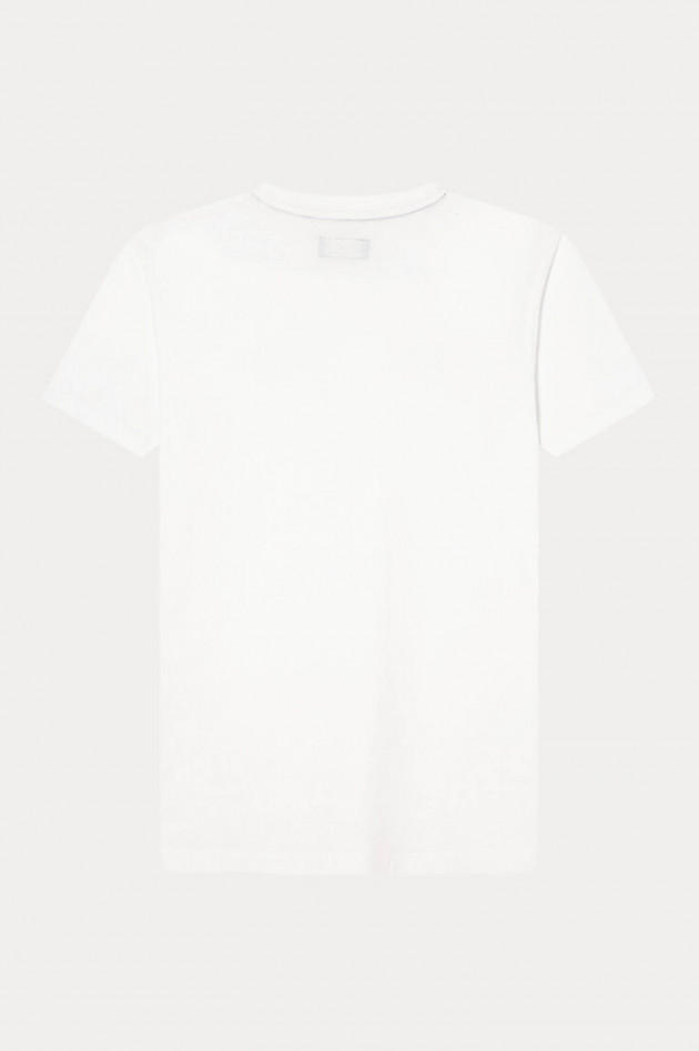 Hackett London T-Shirt mit Label-Schriftzug in Weiß