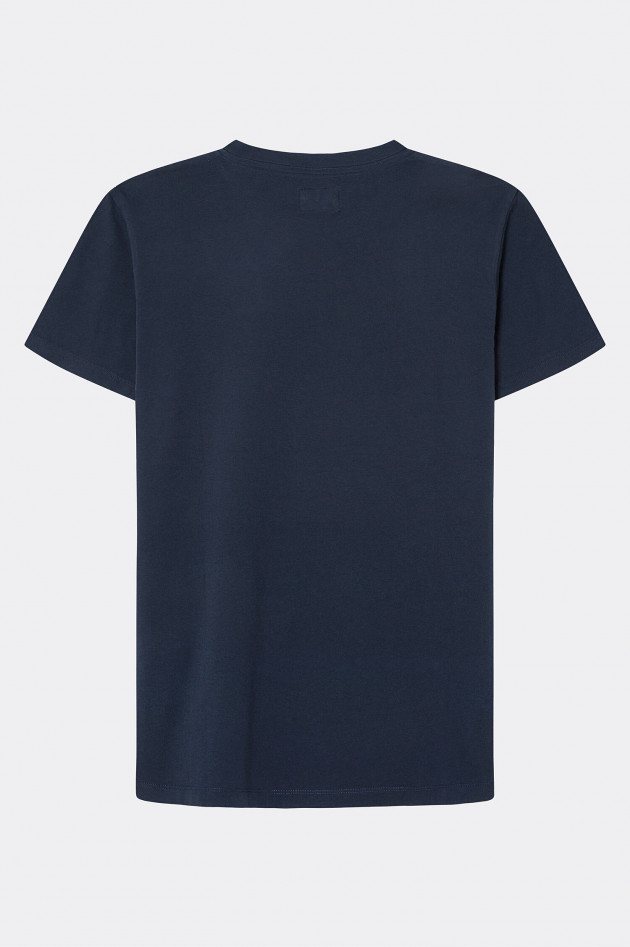 Hackett London T-Shirt mit Logo-Schriftzug in Navy