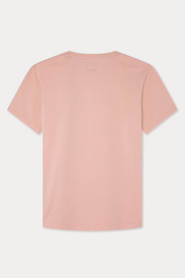 Hackett London T-Shirt mit Label-Schriftzug in Rosé