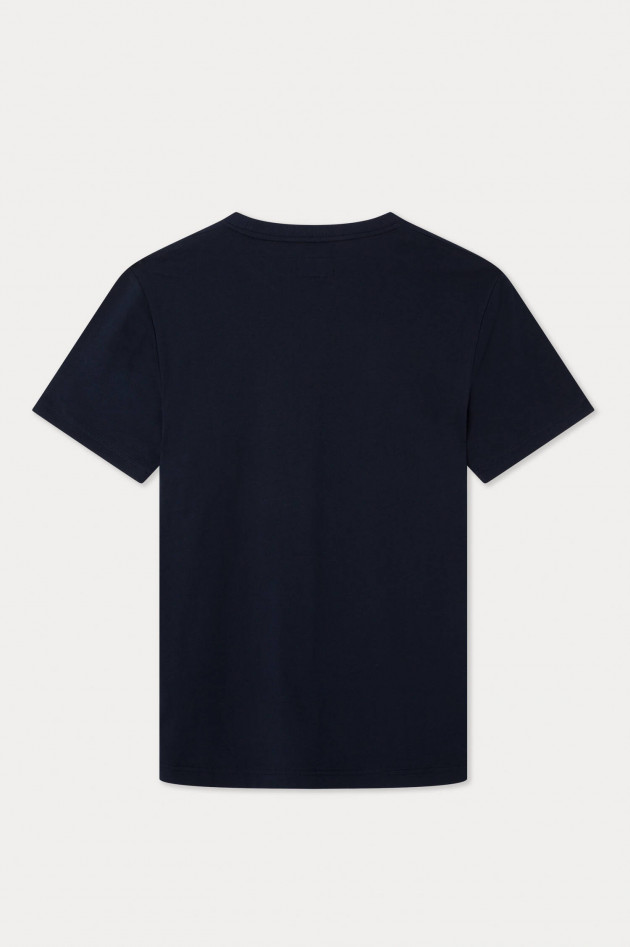 Hackett London T-Shirt mit Logo-Schriftzug in Navy