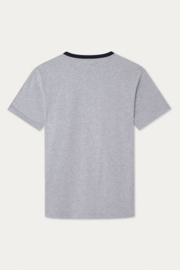 Hackett London T-Shirt mit Logo-Schriftzug in Hellgrau