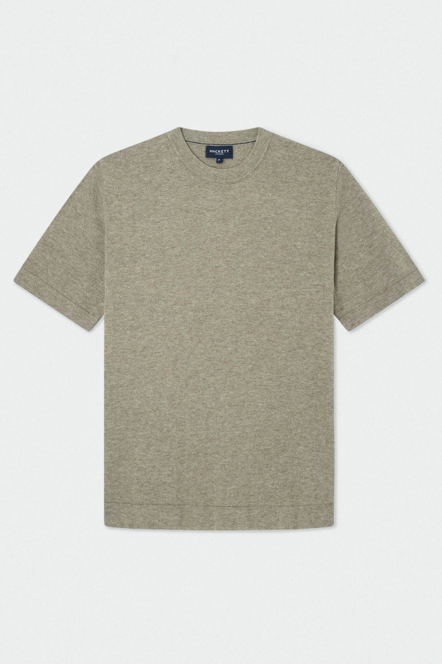 Hackett London Strick T-Shirt in Olivgrün