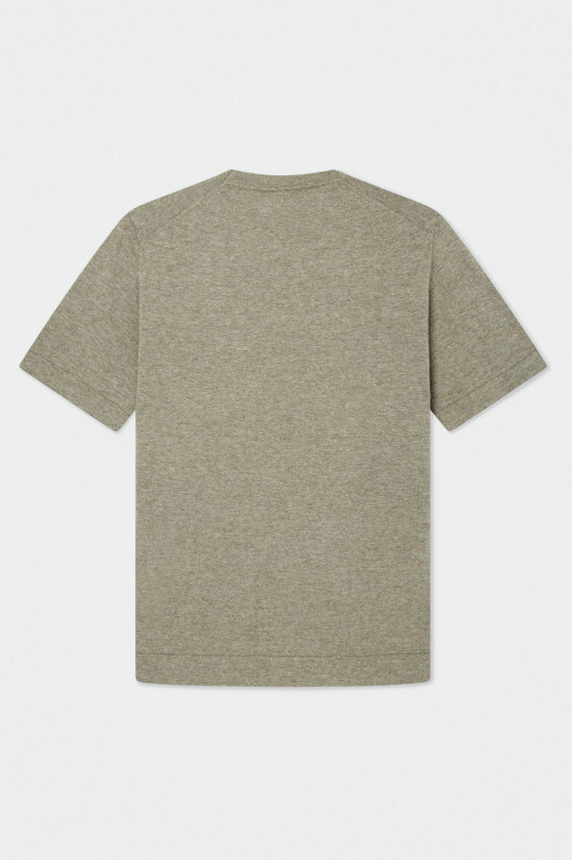 Hackett London Strick T-Shirt in Olivgrün