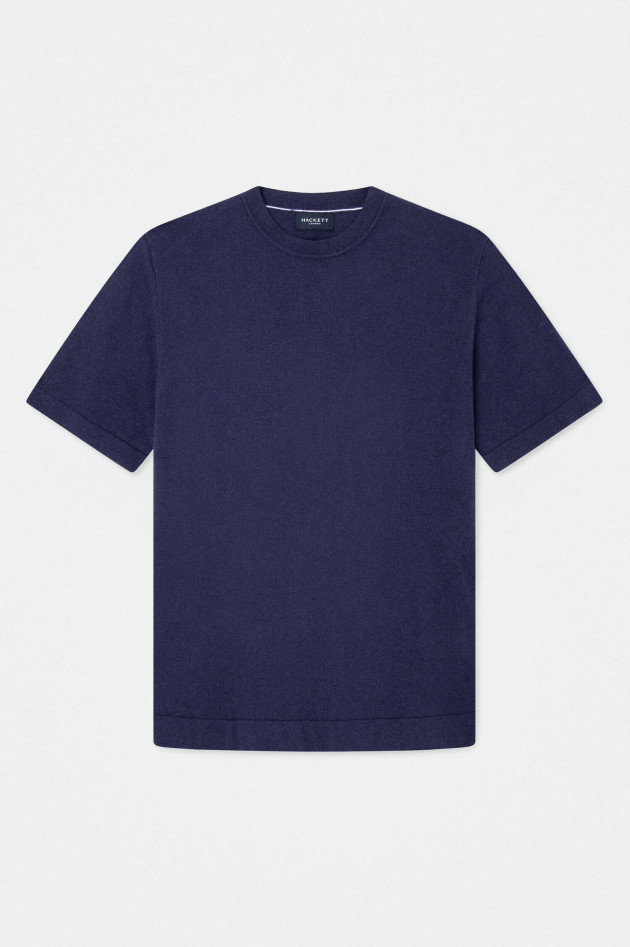 Hackett London Strick T-Shirt in Navy