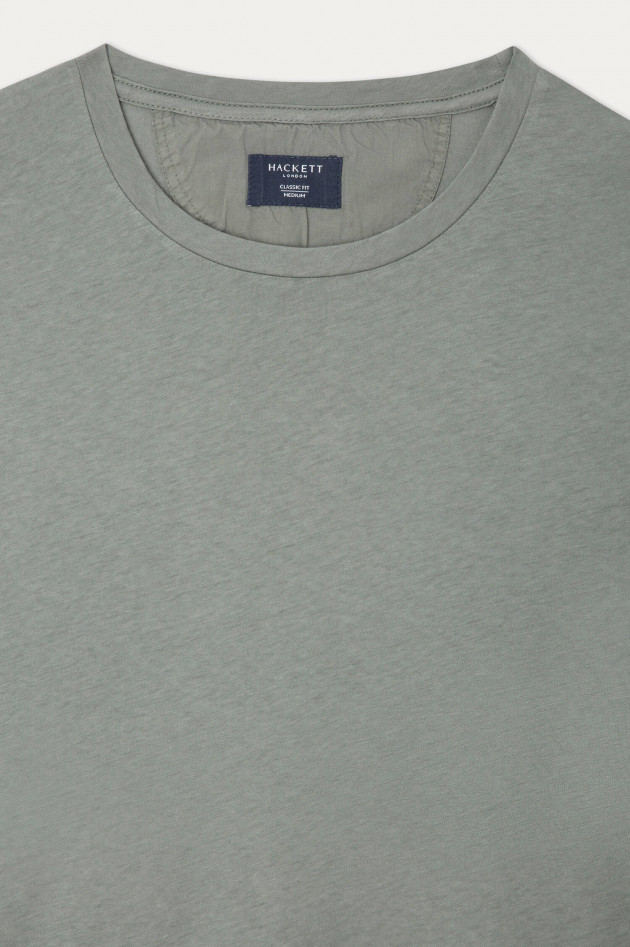 Hackett London T-Shirt mit gesticktem Detail in Oliv