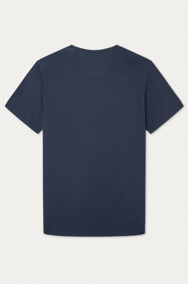 Hackett London T-Shirt mit gesticktem Detail in Navy