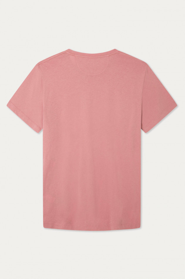 Hackett London T-Shirt mit gesticktem Detail in Sandrot