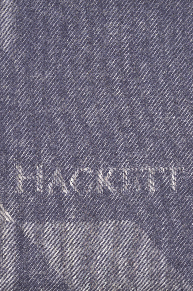 Hackett London Schal in Blau/Grau gemustert