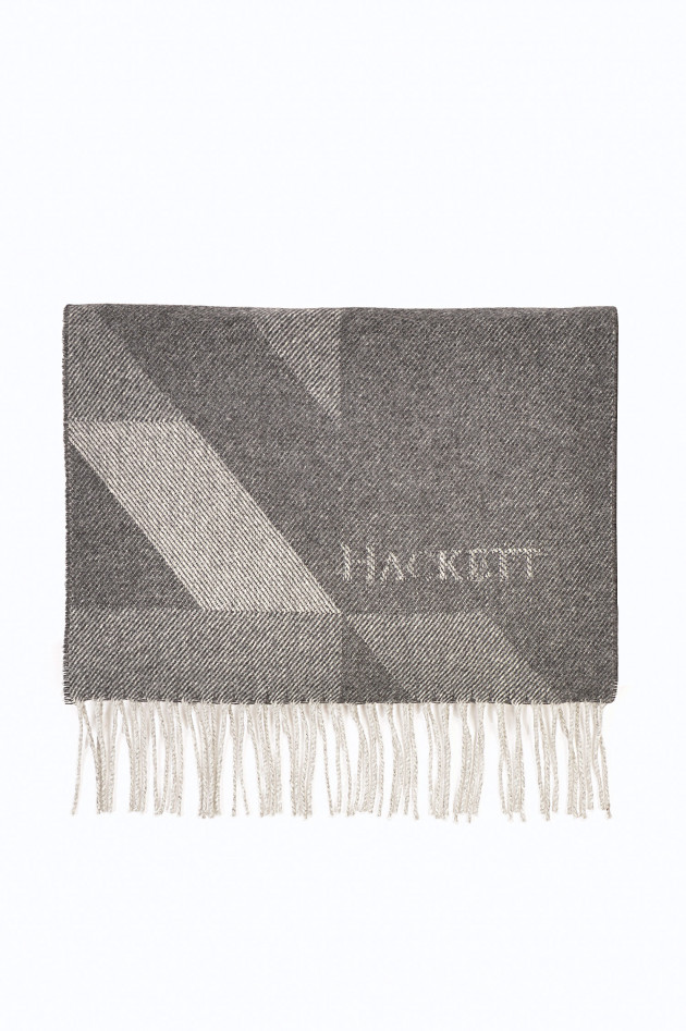 Hackett London Schal in Grau gemustert