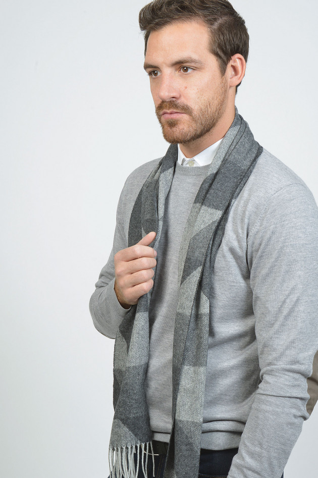 Hackett London Schal in Grau gemustert