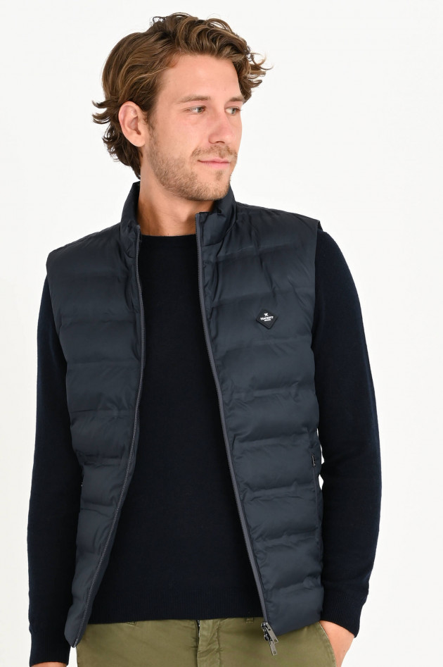 Hackett London Gilet mit Stehkragen in Navy