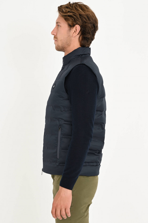 Hackett London Gilet mit Stehkragen in Navy