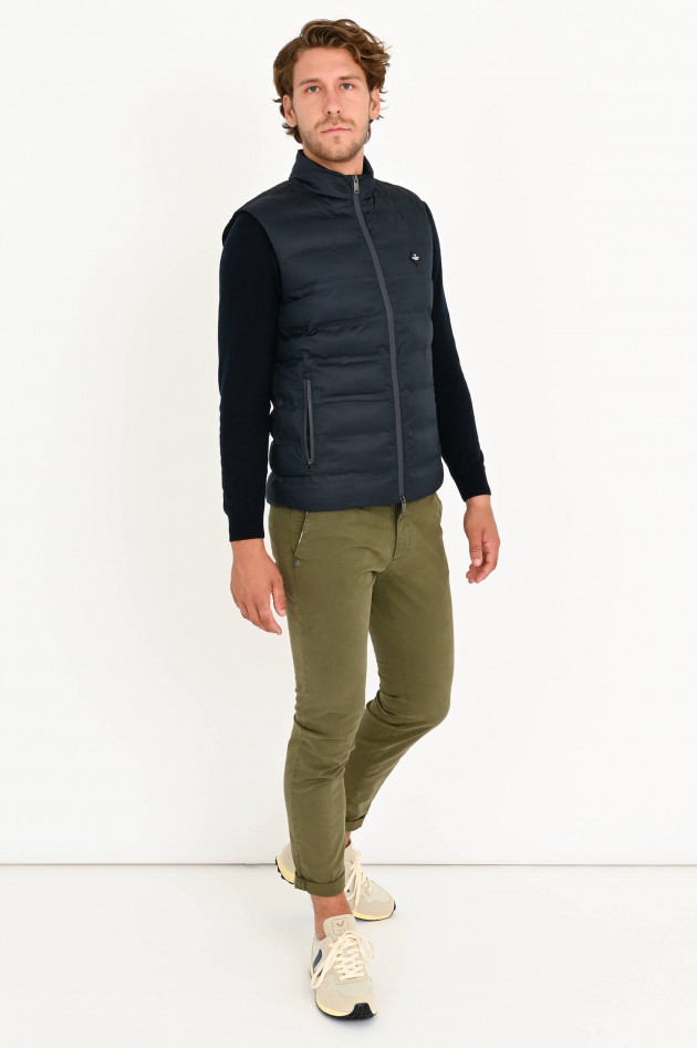 Hackett London Gilet mit Stehkragen in Navy