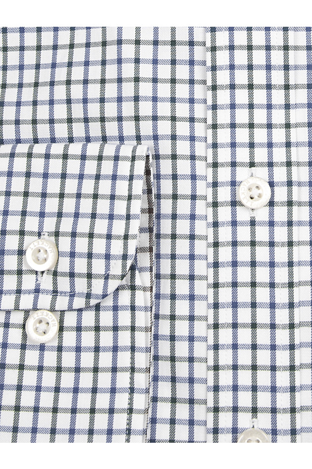 Hackett Hemd kariert Weiß/Blau/Grün