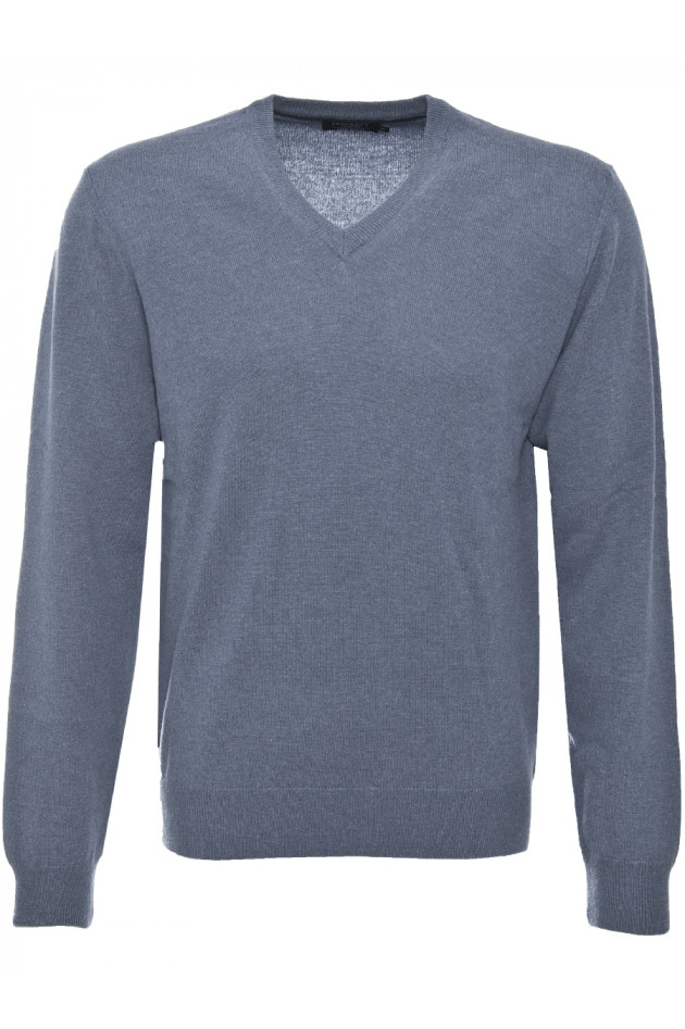 Hackett London Strickpullover Jeans mit Lederpatch