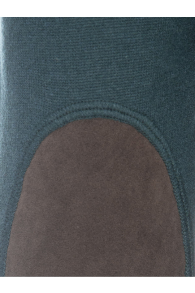 Hackett London Strickpullover Tanne mit Lederpatch