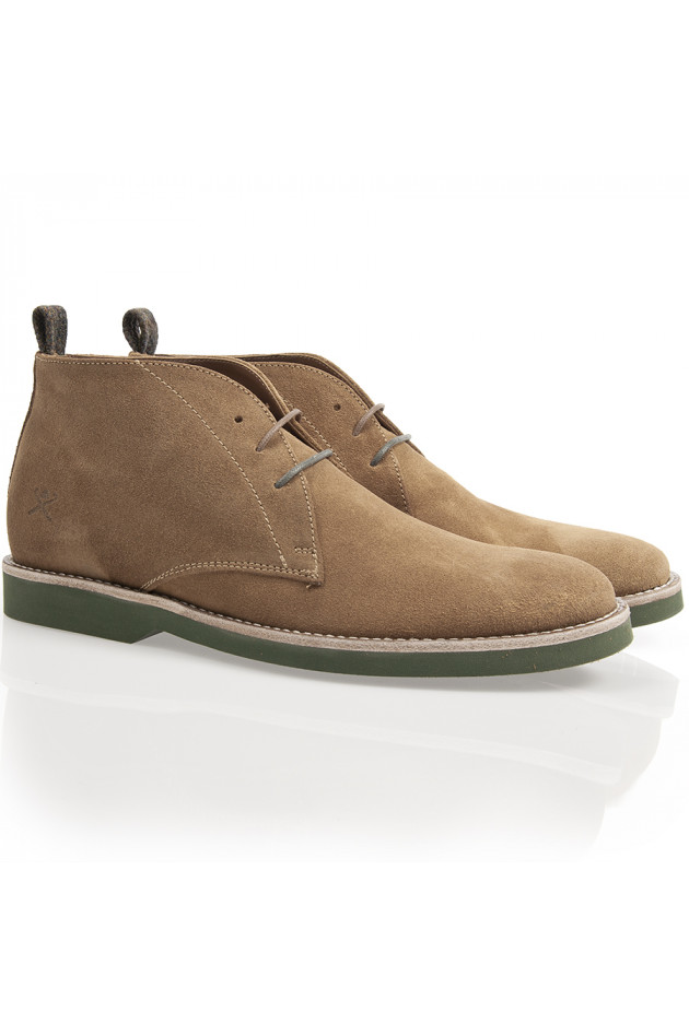Hackett London Schnürschuh Beige/Grün