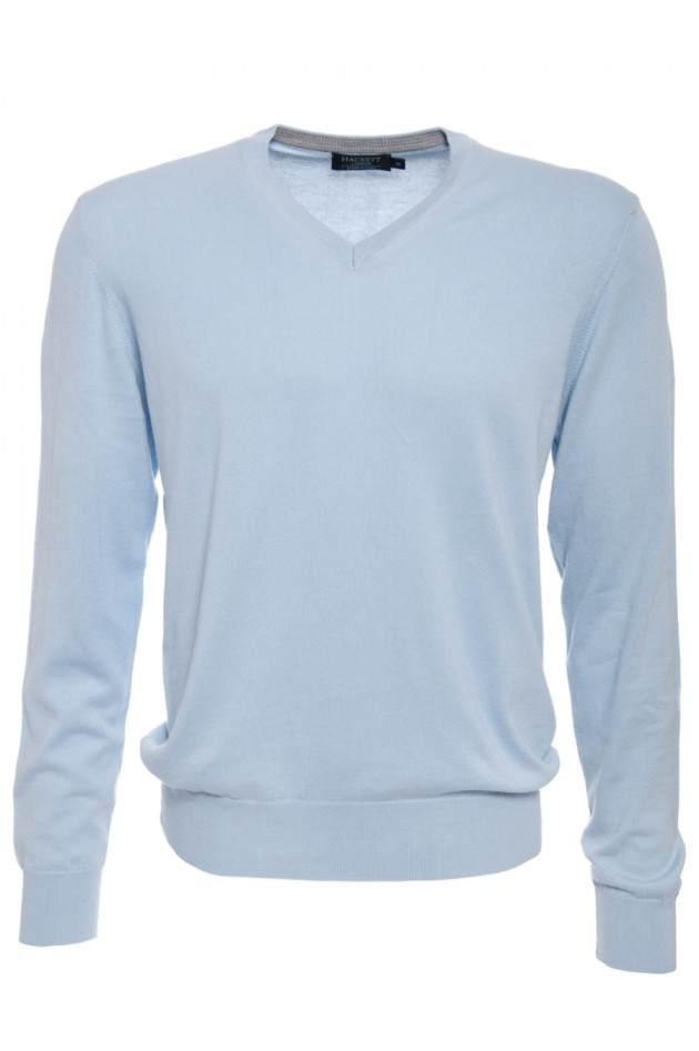 Pullover Hellblau mit Ellbogenpatch