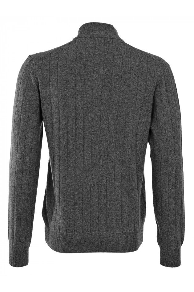 Hackett London Merino Wollpullover Grau