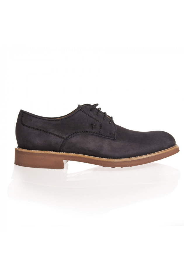 Tod's Halbschuh aus Nubukleder in Blau