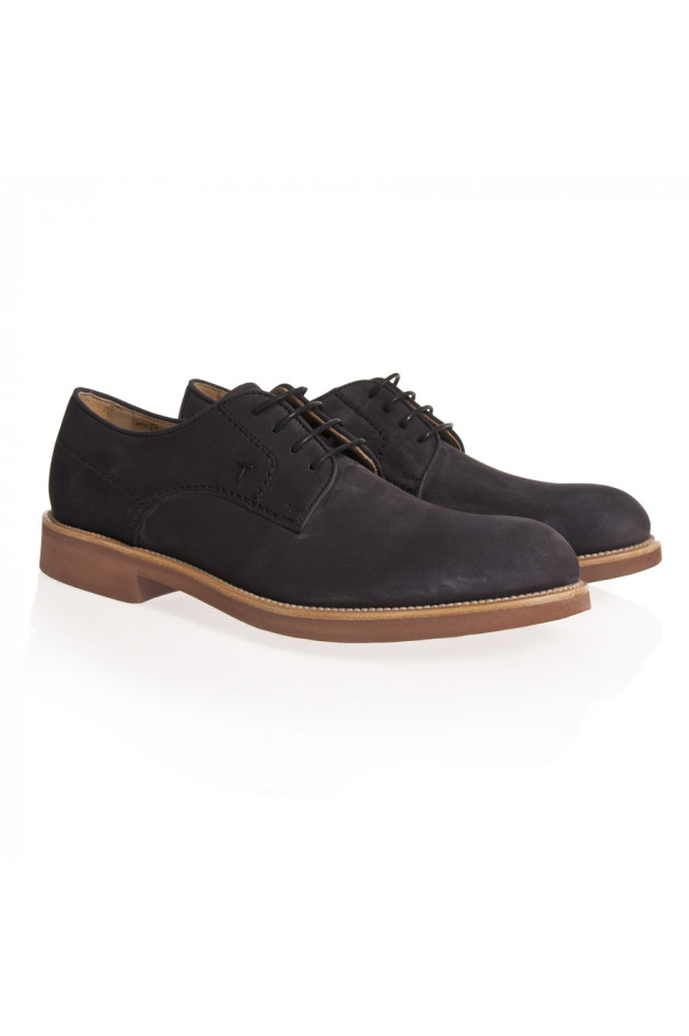 Tod's Halbschuh aus Nubukleder in Blau