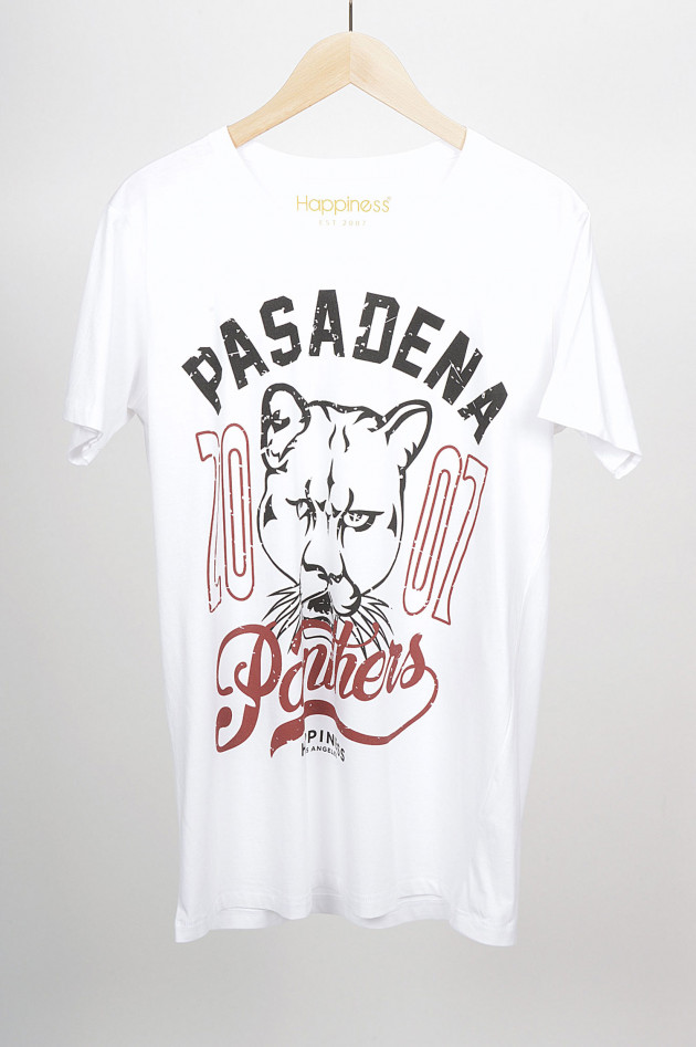 Happiness T-Shirt PASADENA in Weiß