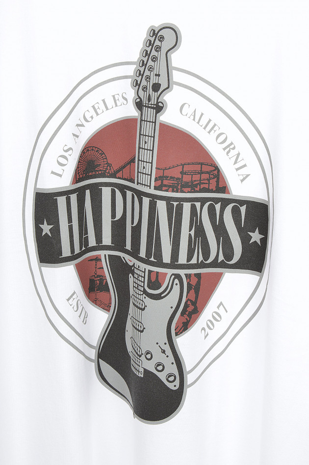 Happiness T-Shirts GITARRE in Weiß/Rot