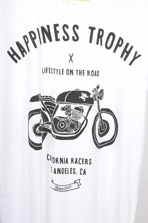 Happiness T-Shirt TROPHY in Schwarz/Weiß