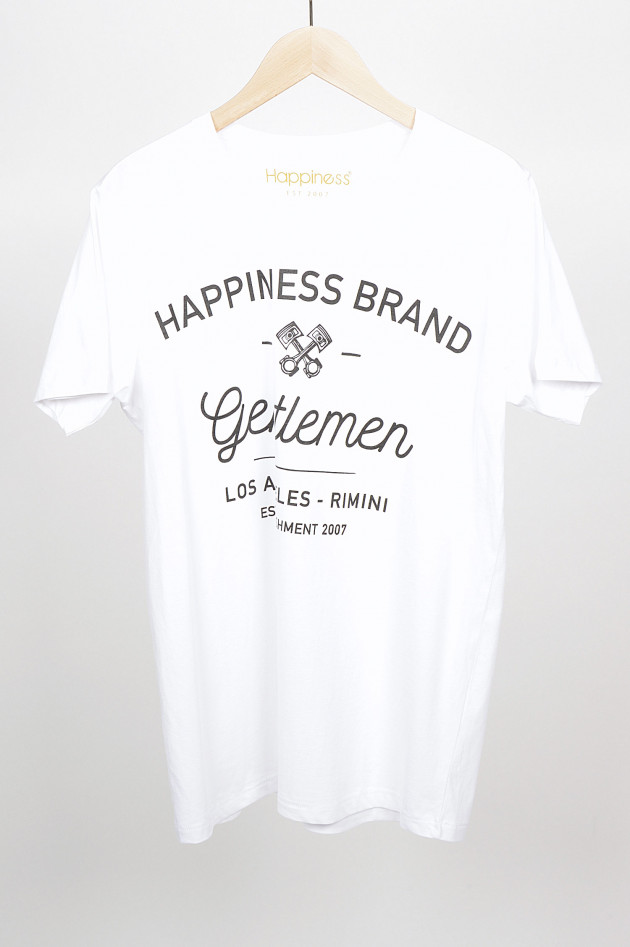 Happiness T-Shirt HAPPINESS BRAND in Weiß/Schwarz
