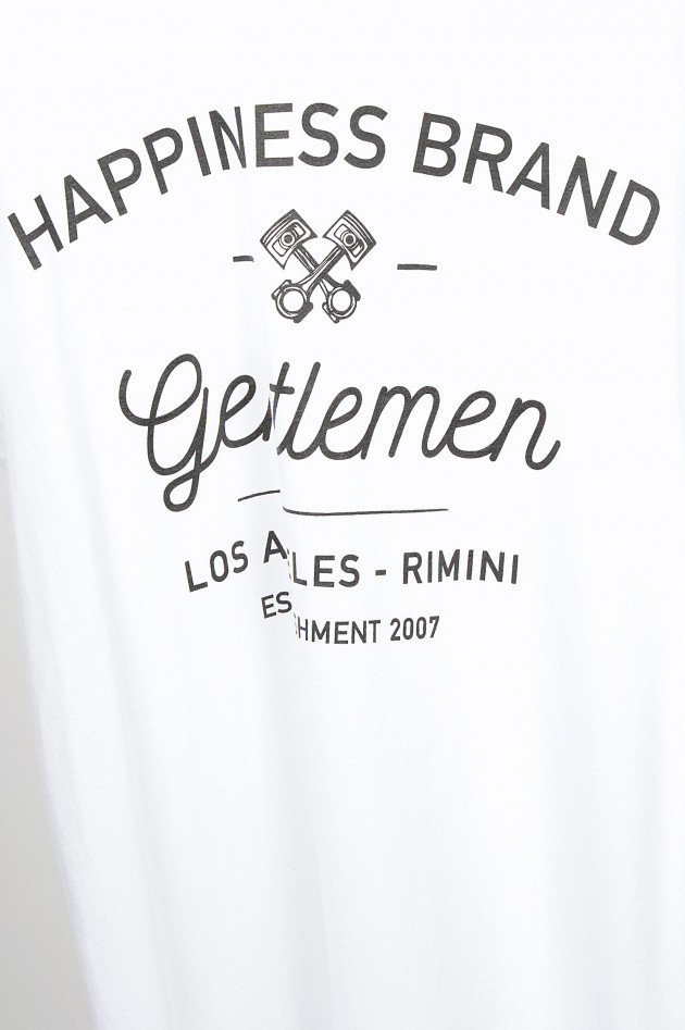 Happiness T-Shirt HAPPINESS BRAND in Weiß/Schwarz