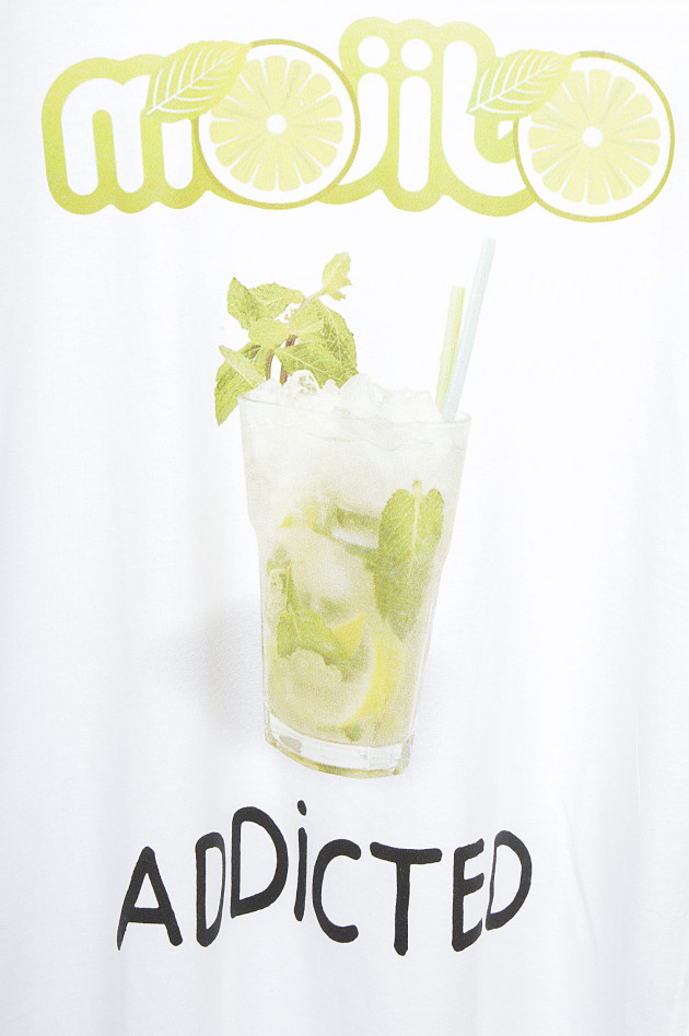 Happiness T-Shirt MOHITO in Weiß/Grün
