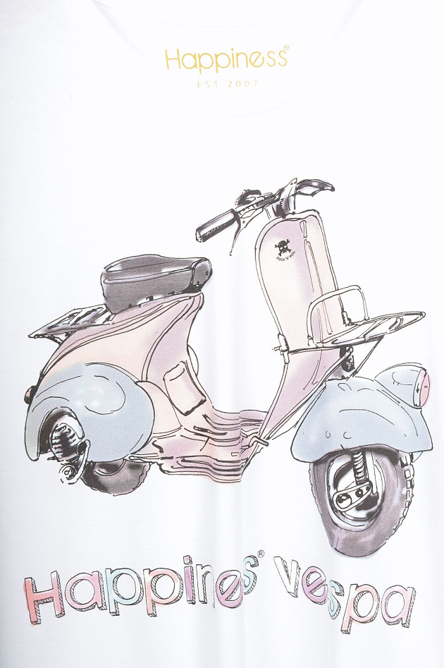 Happiness T-Shirt VESPA in Weiß/Blau