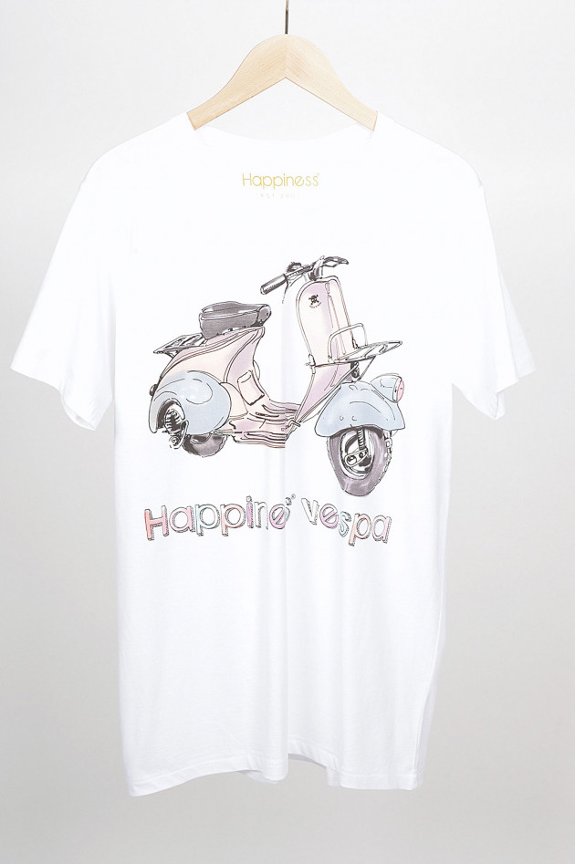 Happiness T-Shirt VESPA in Weiß/Blau