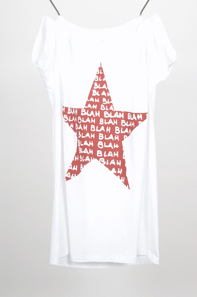 Happiness T-Shirt in Weiß/Rot