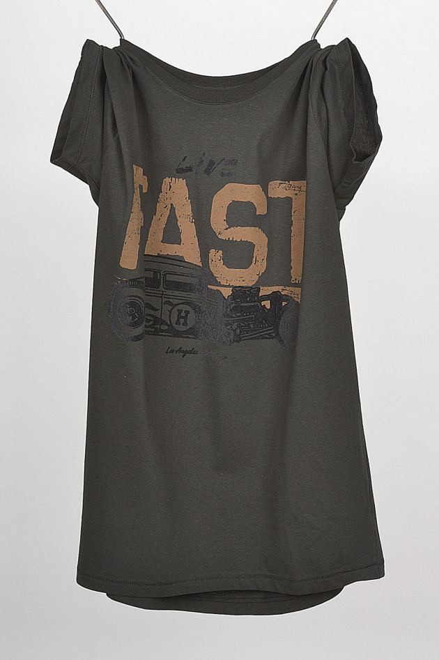 Happiness T-Shirt FAST in Schwarz/Braun