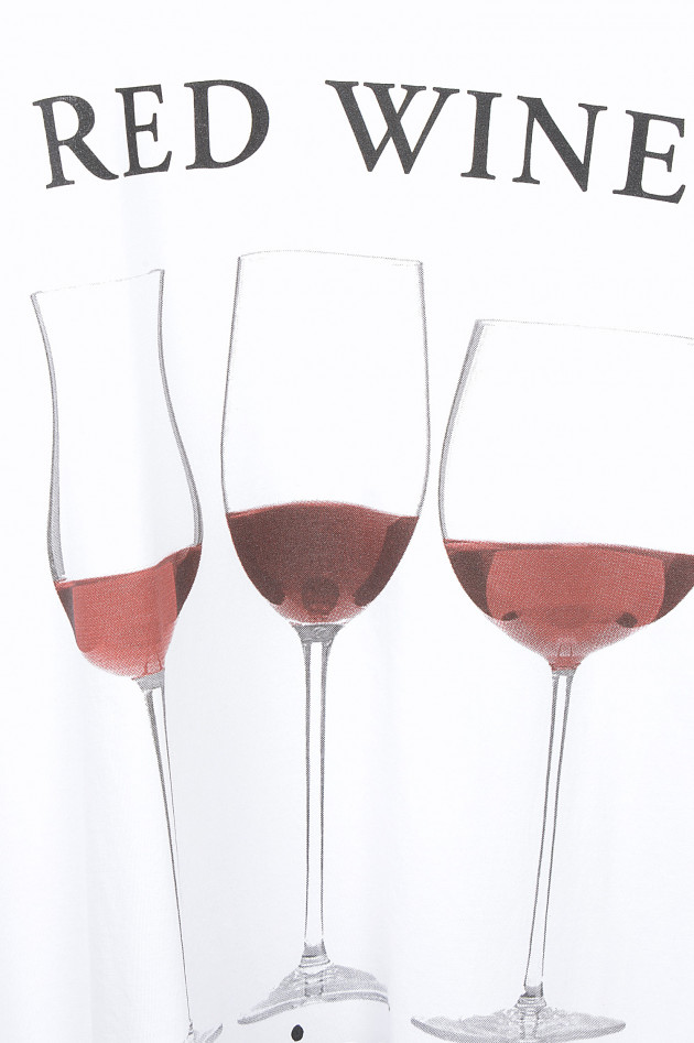 Happiness T-Shirt Red Wine in Weiß