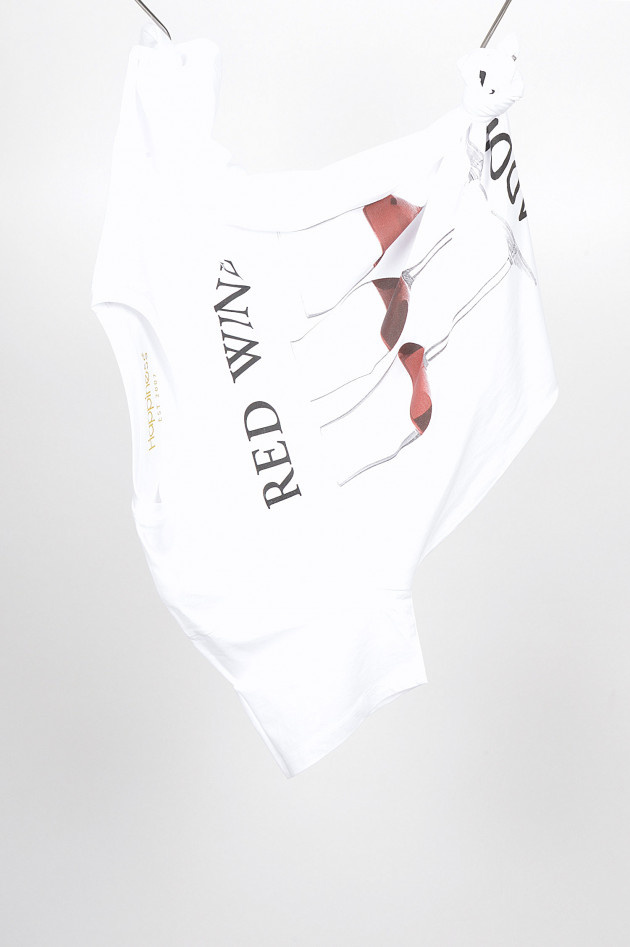 Happiness T-Shirt Red Wine in Weiß