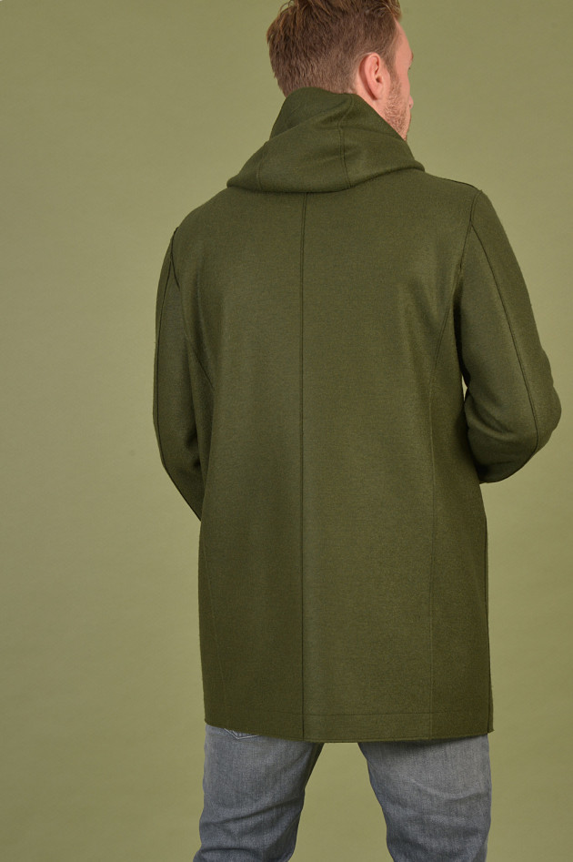 Harris Wharf London Parka aus Wolle in Grün