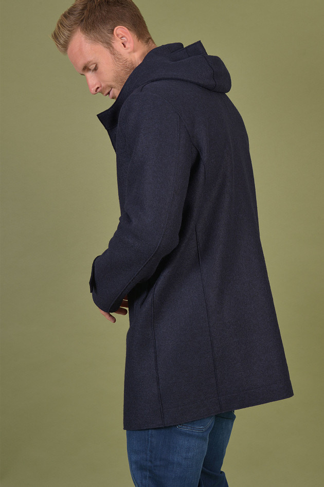 Harris Wharf London Parka aus Wolle in Navy