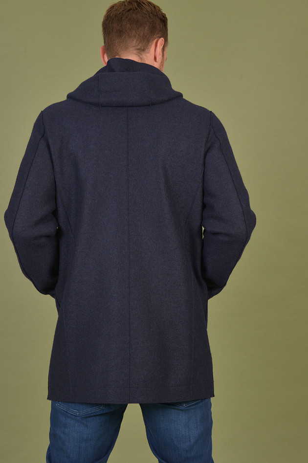 Harris Wharf London Parka aus Wolle in Navy