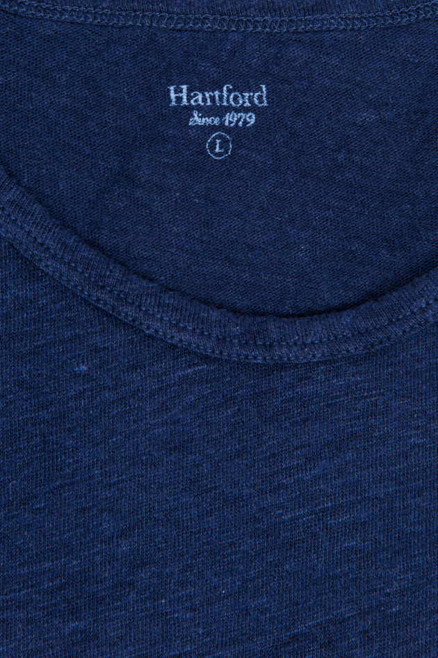 Hartford Leinen T-Shirt in Navy