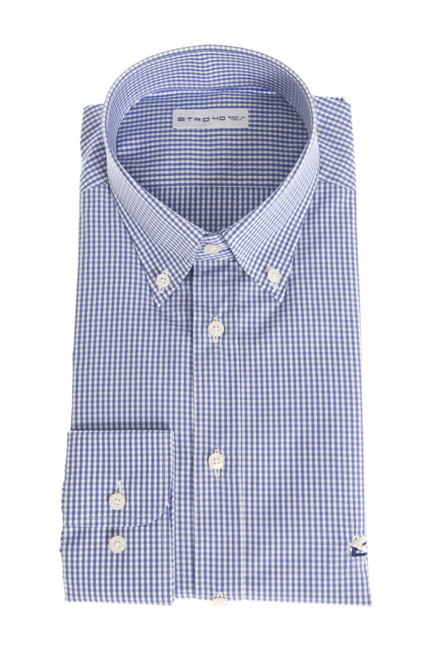 Etro Hemd Blau/Weiß kariert