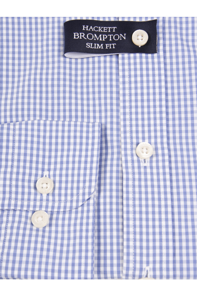 Hackett London Hemd Blau/Weiß kariert