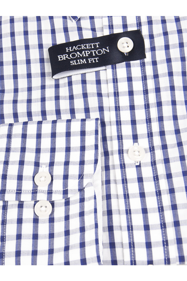 Hackett London Hemd Blau/Weiß kariert