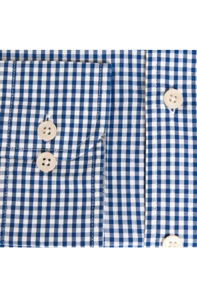 Hackett London Hemd Blau/Weiß kariert
