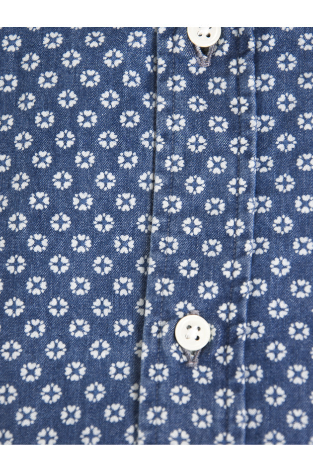Altea Hemd gemustert in Indigo