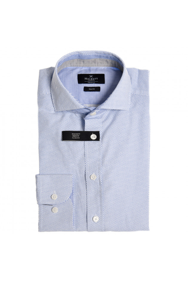 Hackett London Hemd in Blau/Weiß gemustert