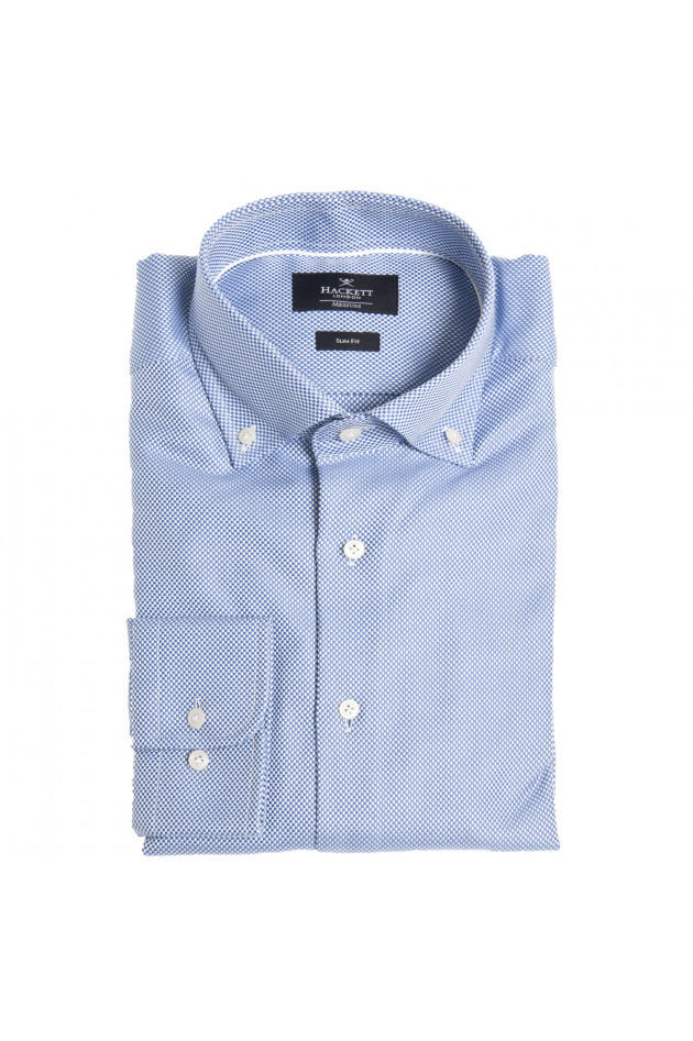 Hackett London Hemd in Blau/Weiß gemustert